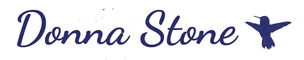 Donna Stone logo with hummingbird icon