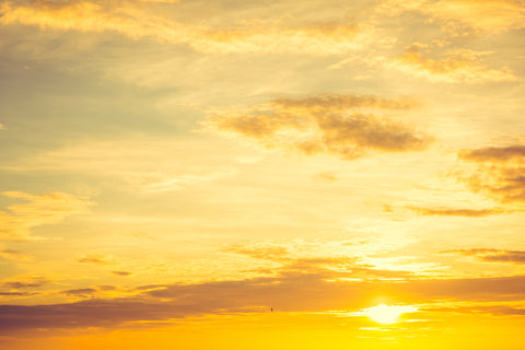 Yellow Sunset with darker clouds